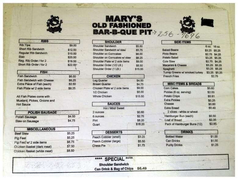 Mary's Old Fashion Barbeque - Nashville, TN
