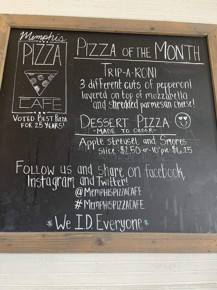 Memphis Pizza Cafe - Memphis, TN menu_pic