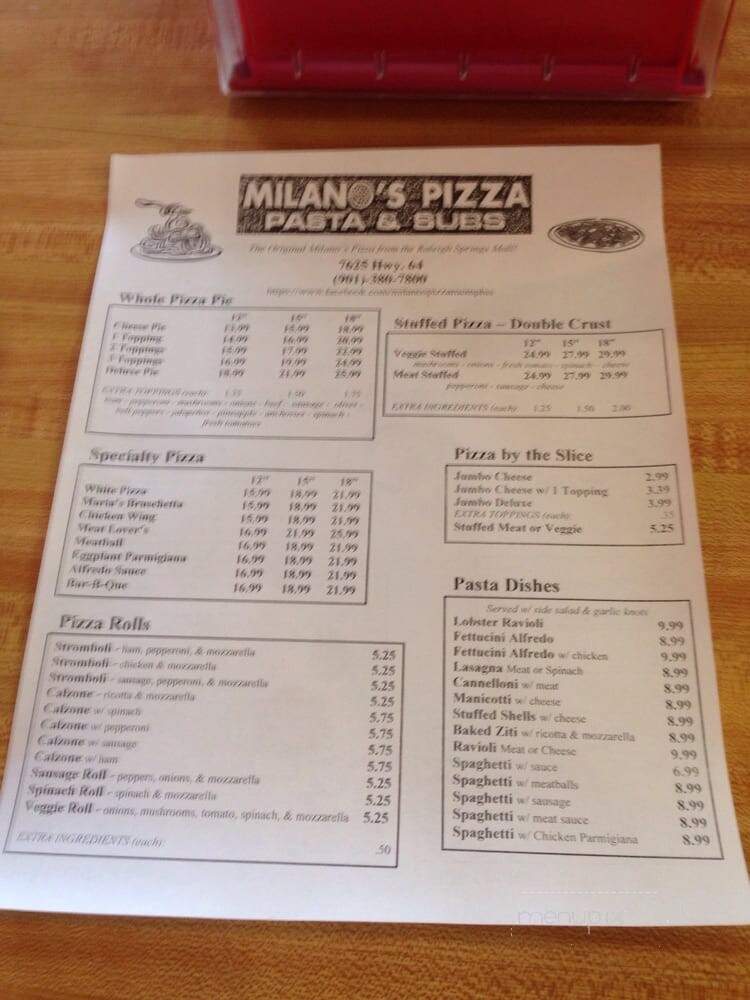Milano's Pizza - Bartlett, TN
