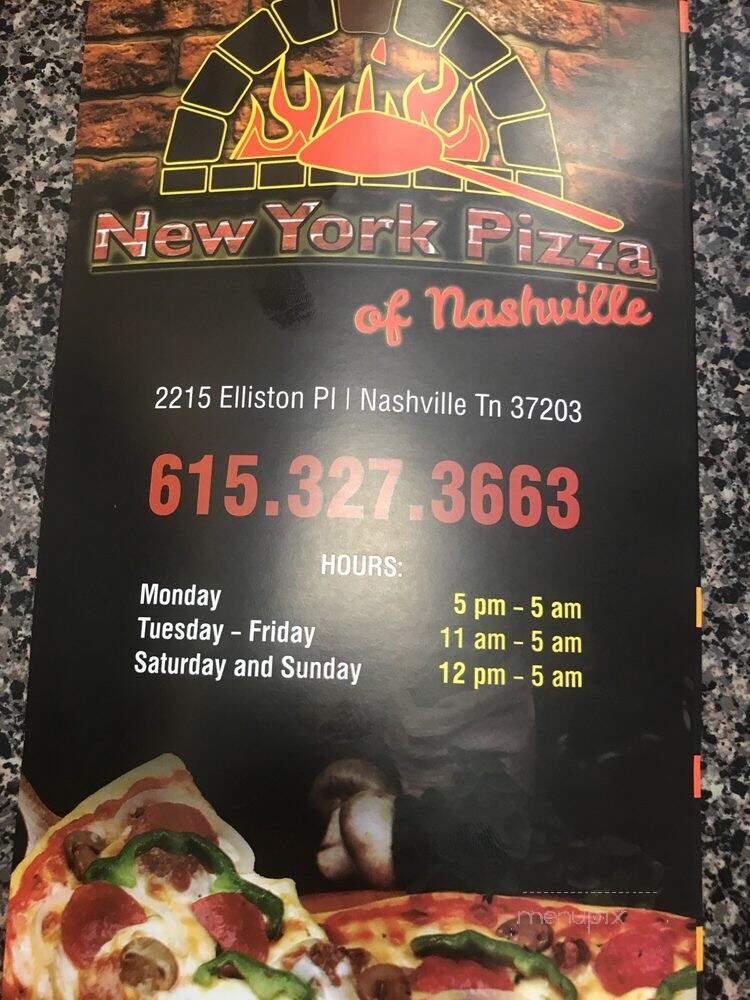 New York Cafe & Deli - Nashville, TN menu_pic