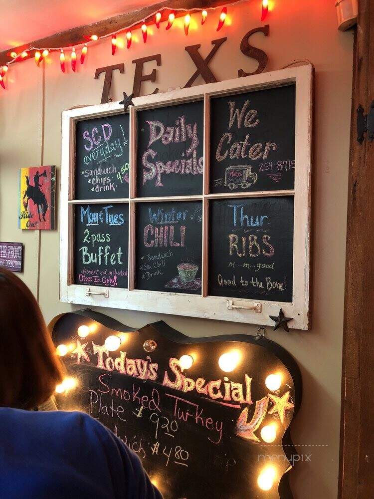 Tex's World Famous Bar-B-Q - Nashville, TN menu_pic