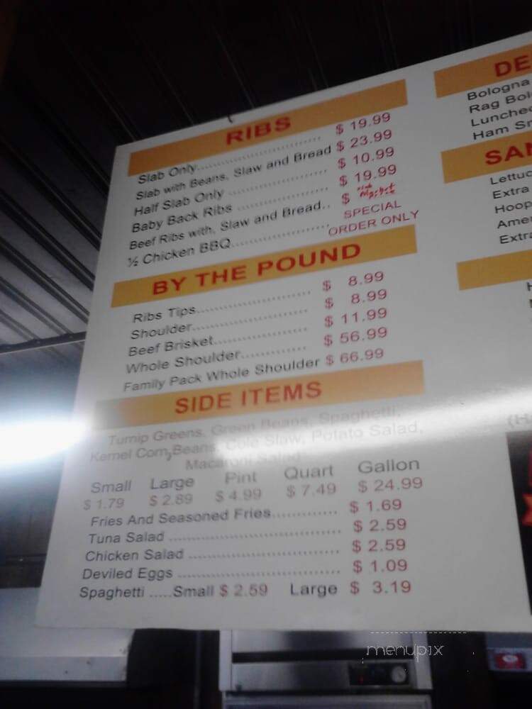 Tom's Barbecue & Deli - Memphis, TN menu_pic