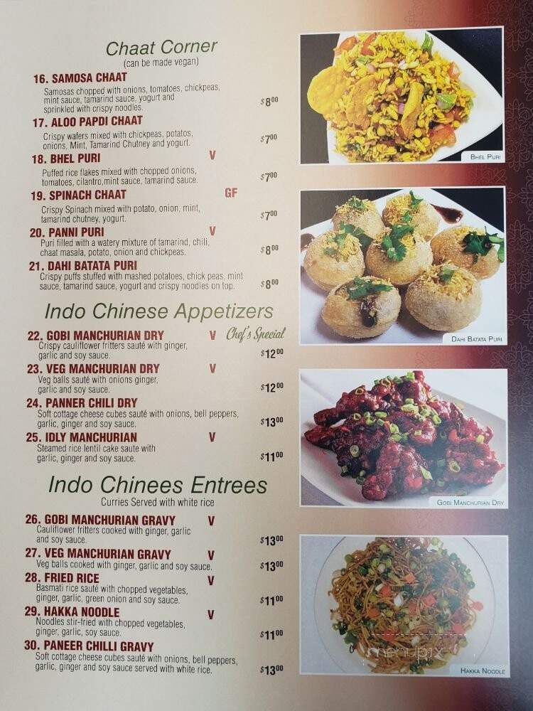 Woodlands Indian Vegetarian - Nashville, TN menu_pic