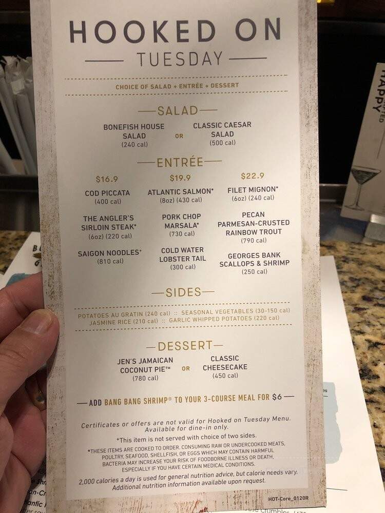 Bonefish Grill - Murfreesboro, TN menu_pic