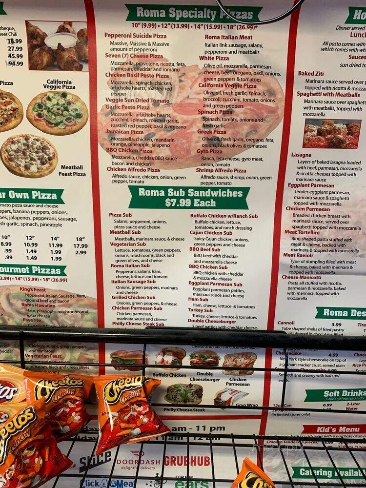 Roma Pizza & Pasta - Murfreesboro, TN menu_pic