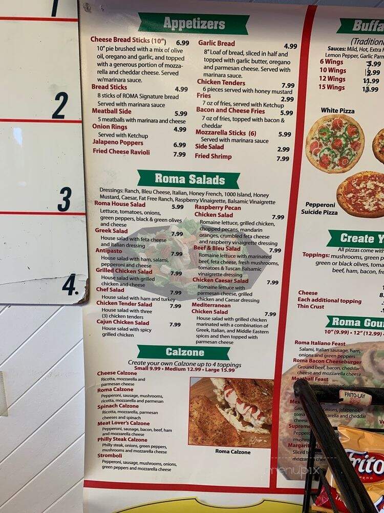 Roma Pizza & Pasta - Murfreesboro, TN menu_pic