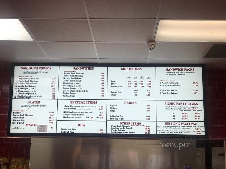 Tops Bar-B-Q - Millington, TN menu_pic