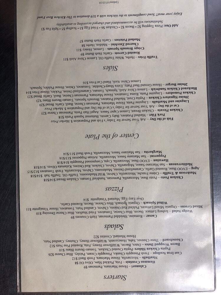 2 Onine Restaurant & Bar - San Antonio, TX menu_pic