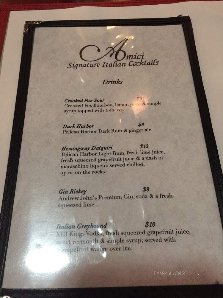 Amici - Carrollton, TX menu_pic