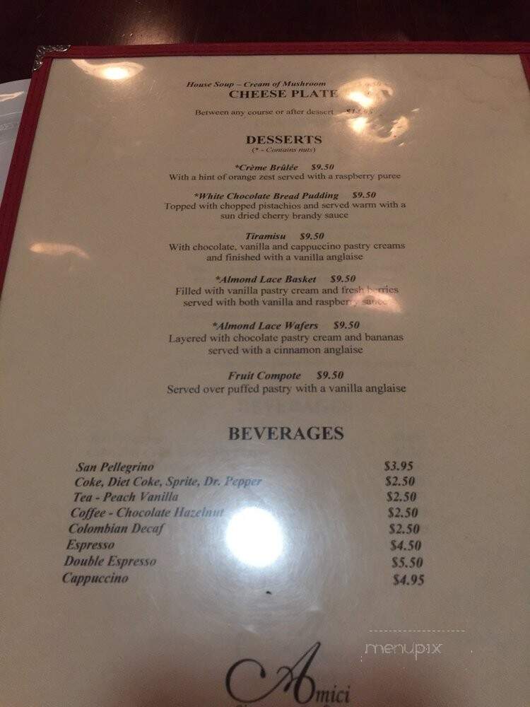 Amici - Carrollton, TX menu_pic