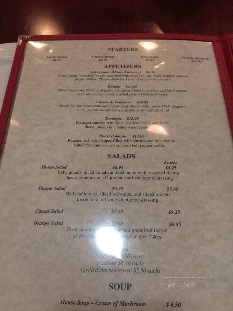 Amici - Carrollton, TX menu_pic