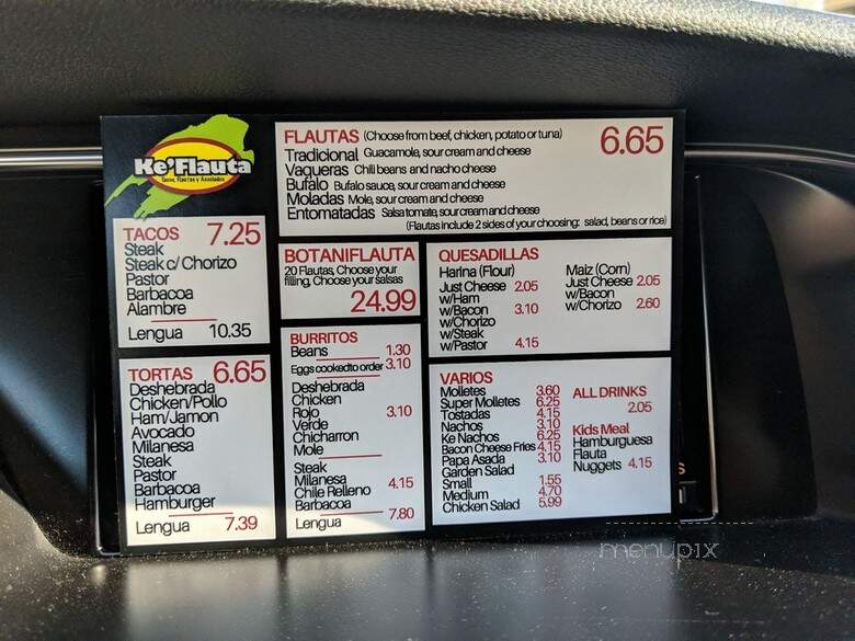 Armando's Burritos - El Paso, TX menu_pic