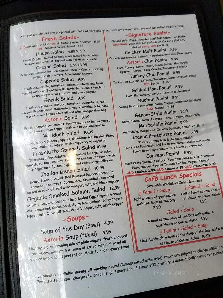 Astoria Coffee - Addison, TX menu_pic