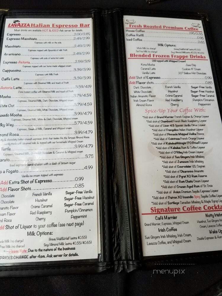 Astoria Coffee - Addison, TX menu_pic