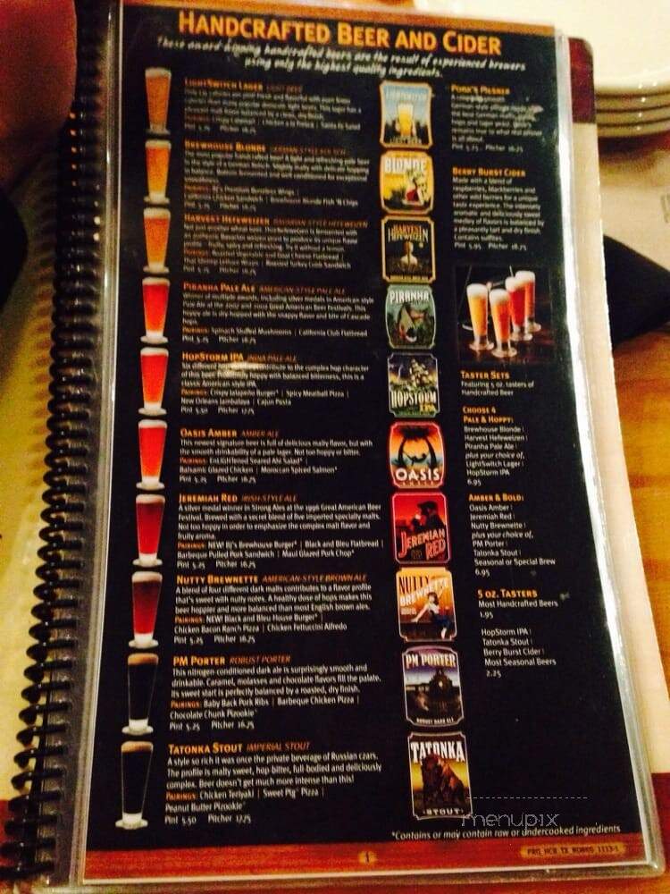 B J's Restaurant - Mcallen, TX menu_pic