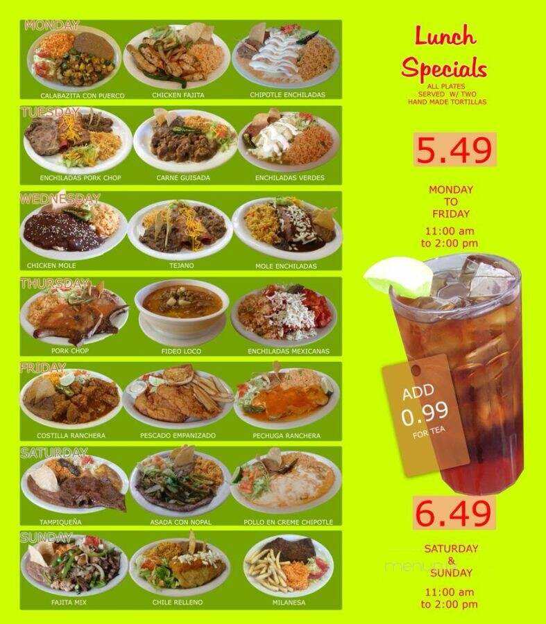 B J's Taqueria - San Antonio, TX menu_pic