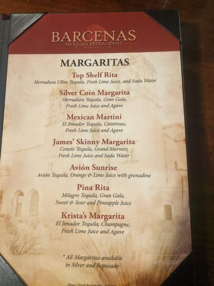 Barcena's Mexican Restaurant - Friendswood, TX menu_pic