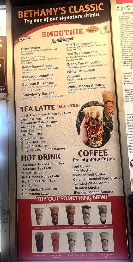 Bethany Cafe - Arlington, TX menu_pic