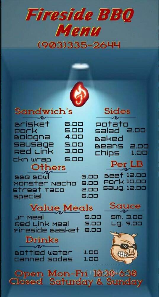 Birthwrights's BBQ - Sulphur Springs, TX menu_pic