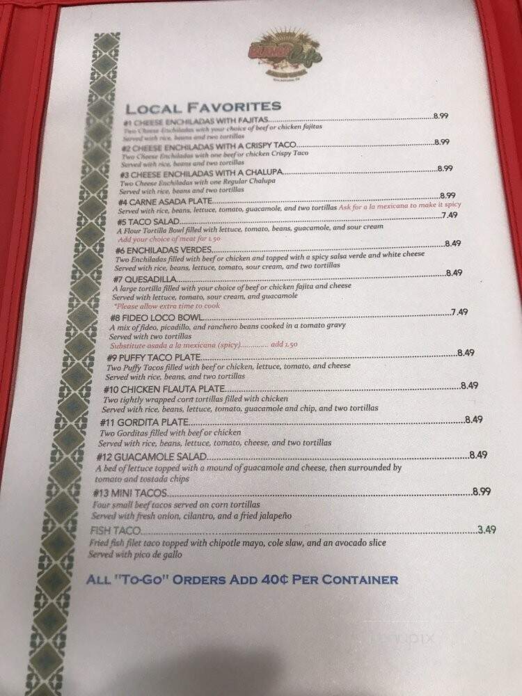 Blanco Cafe - San Antonio, TX menu_pic