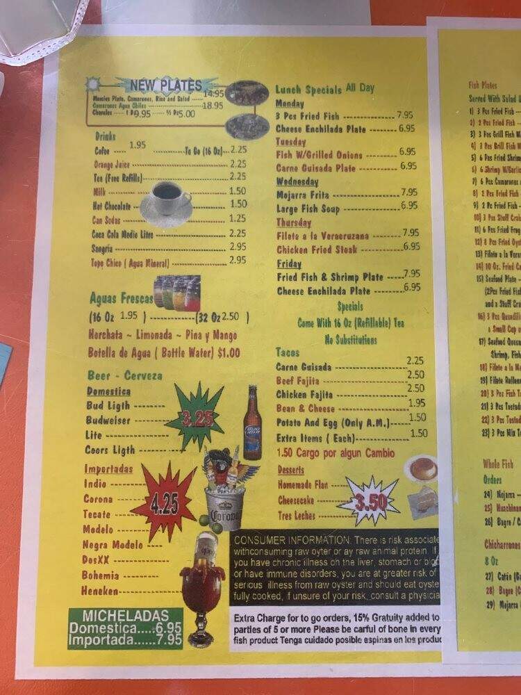 Caballito Del Mar Seafood - San Antonio, TX menu_pic