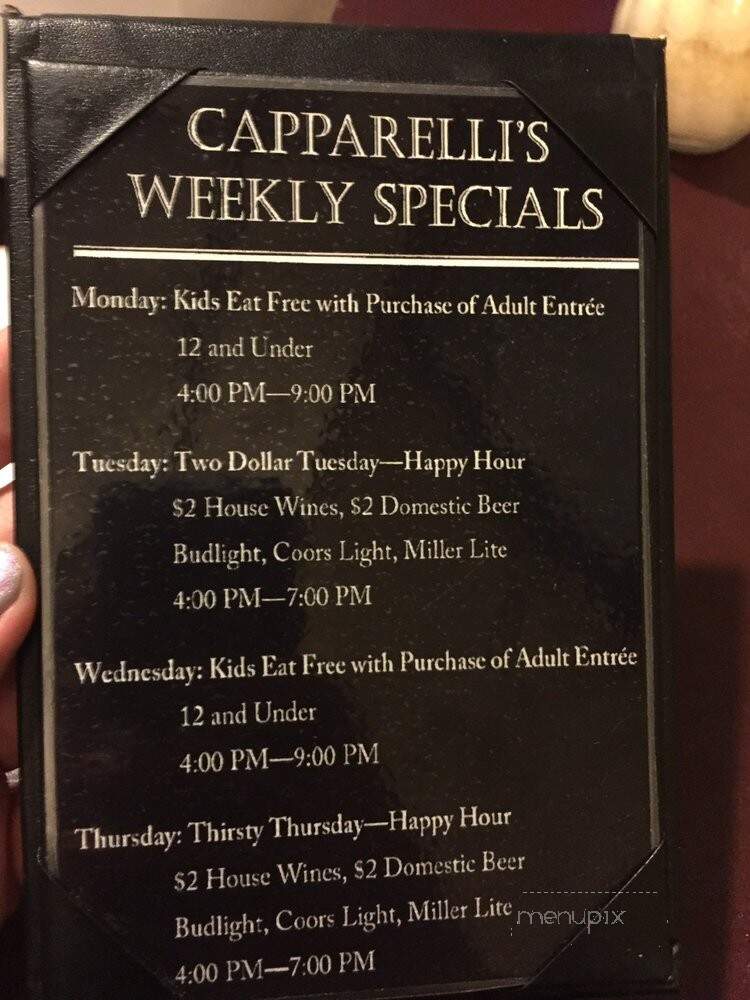 Capparelli's Pizza & Italian - San Antonio, TX menu_pic