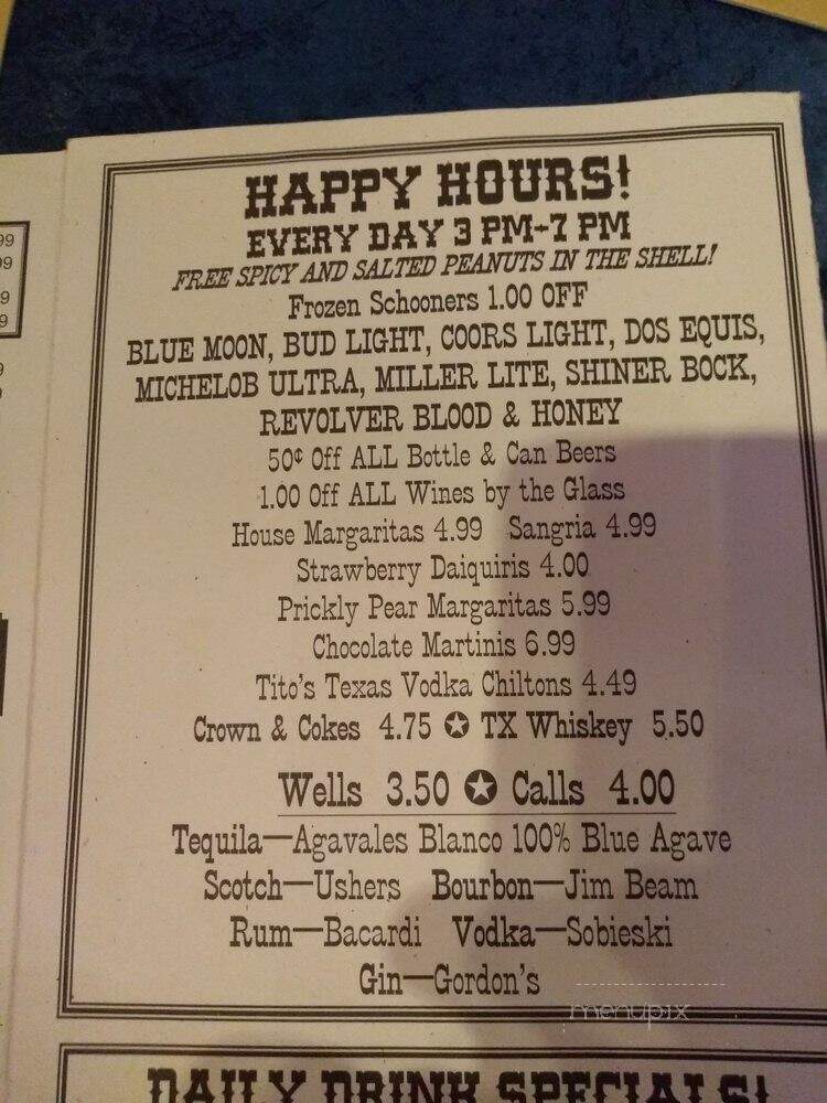 Caprock Cafe - Lubbock, TX menu_pic