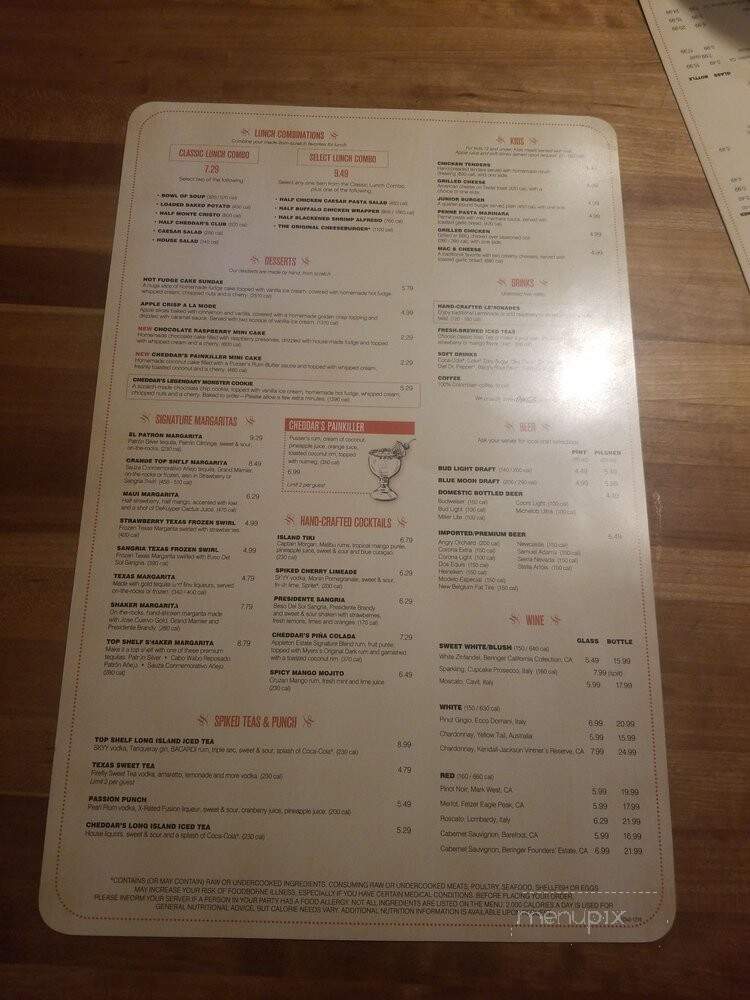 Cheddar's Casual Cafe - Bedford, TX menu_pic