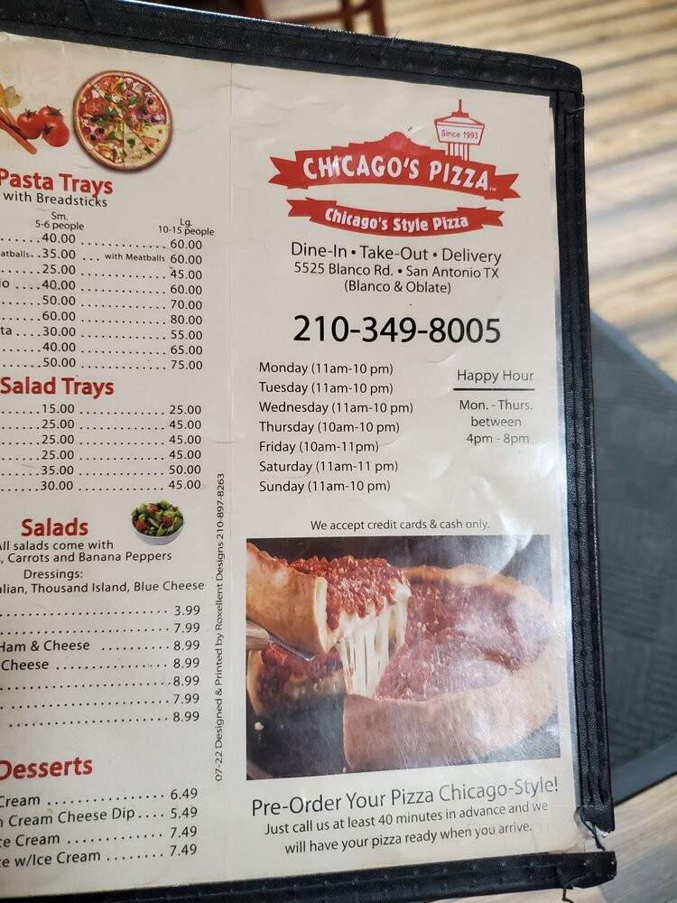 Chicago's Pizza - San Antonio, TX