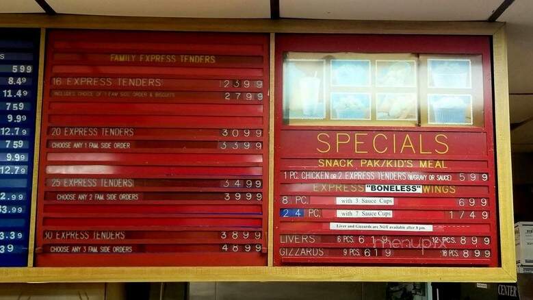 Chicken Express - Seymour, TX menu_pic