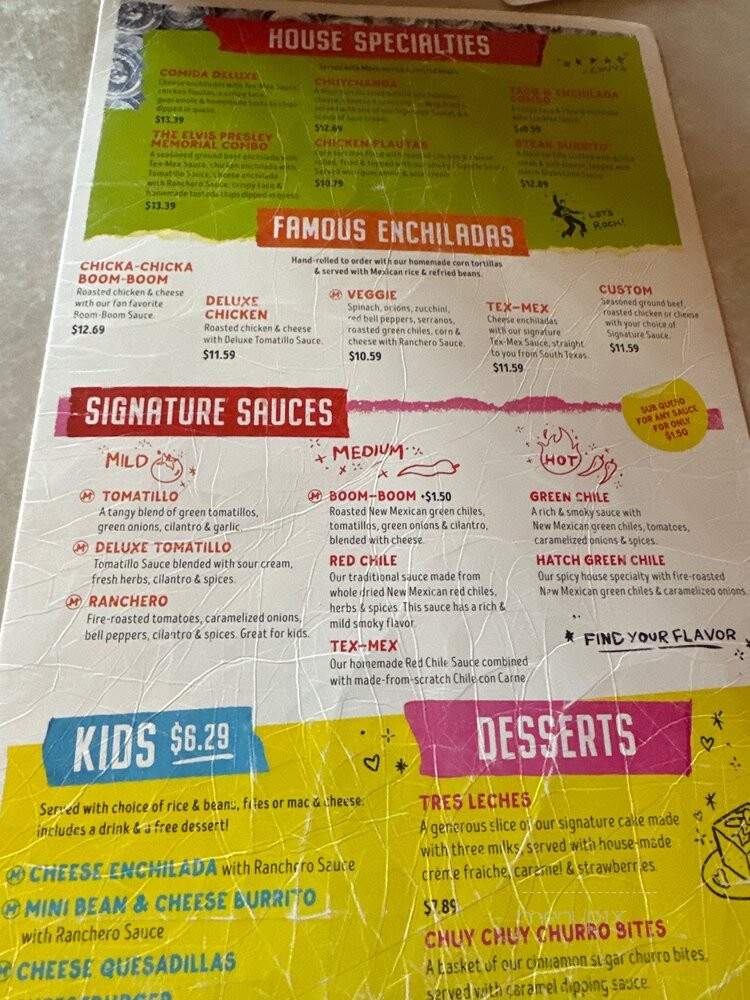 Chuy's - San Antonio, TX menu_pic