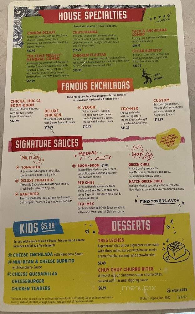 Chuy's - Austin, TX menu_pic