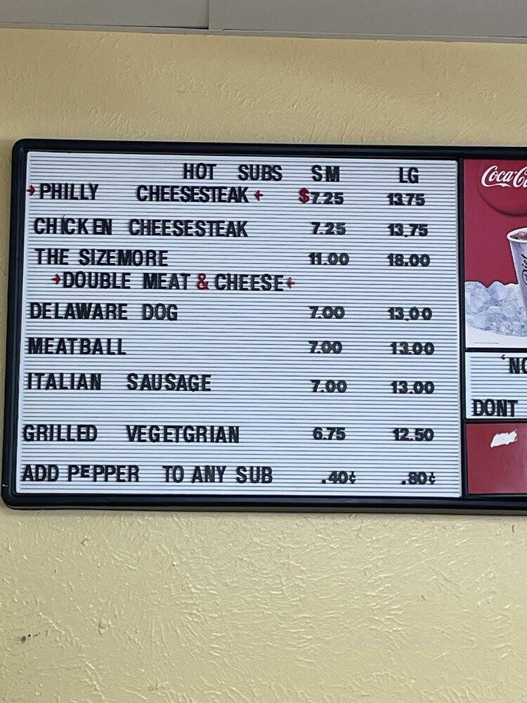Delaware Sub Shop - Austin, TX menu_pic