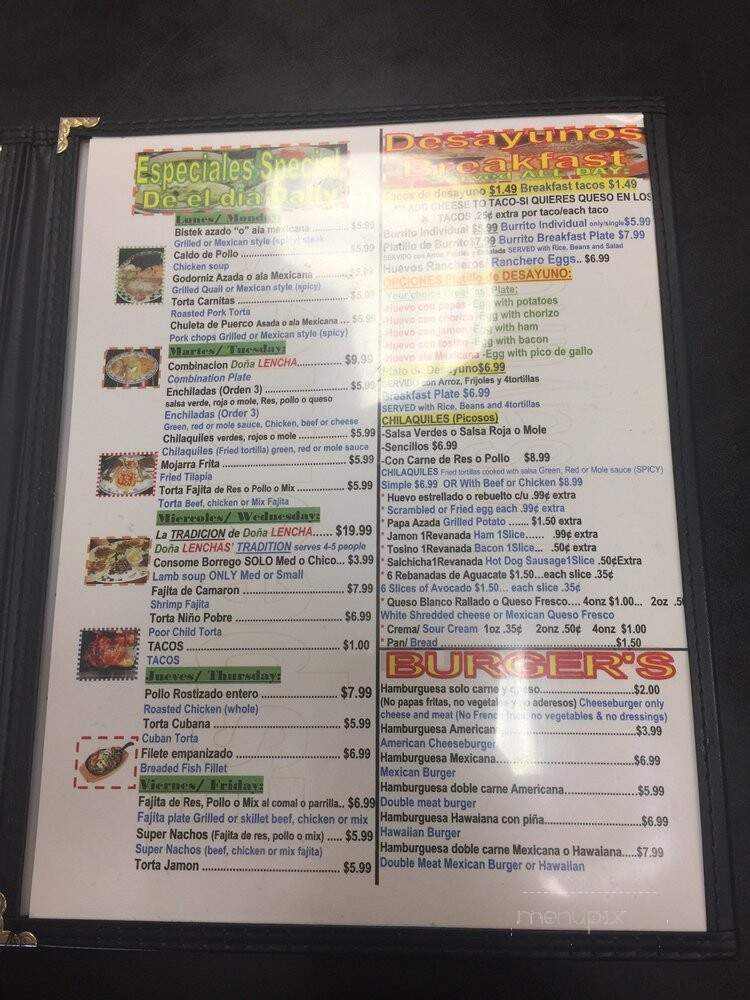 Dona Lencha Taqueria - Irving, TX menu_pic
