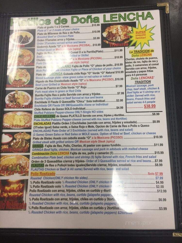 Dona Lencha Taqueria - Irving, TX menu_pic