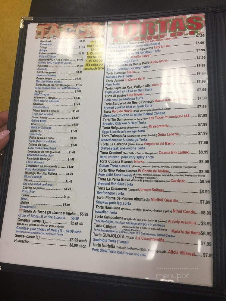 Dona Lencha Taqueria - Irving, TX menu_pic