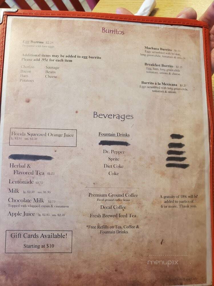 Dona Lupe Cafe - El Paso, TX menu_pic