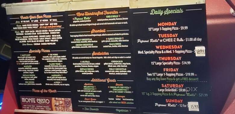 Double Dave's Pizzaworks - Austin, TX menu_pic