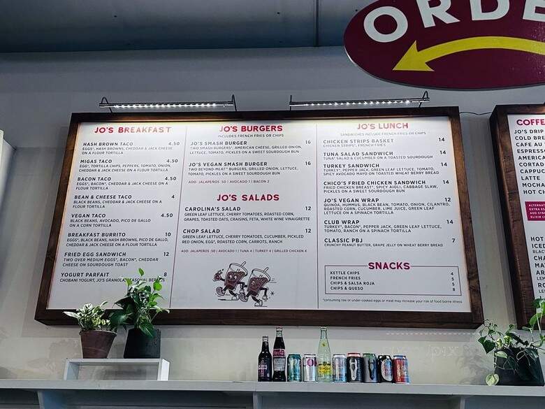 Downtown Jo's Coffee Shop - Austin, TX menu_pic