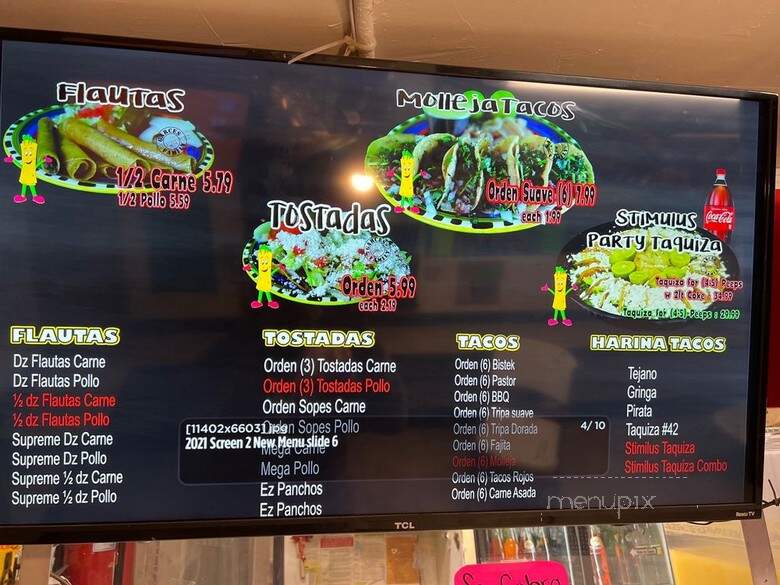 Easy-To-Go Taco Stand - Brownsville, TX menu_pic