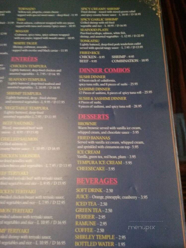 Edohana Sushi - Flower Mound, TX menu_pic