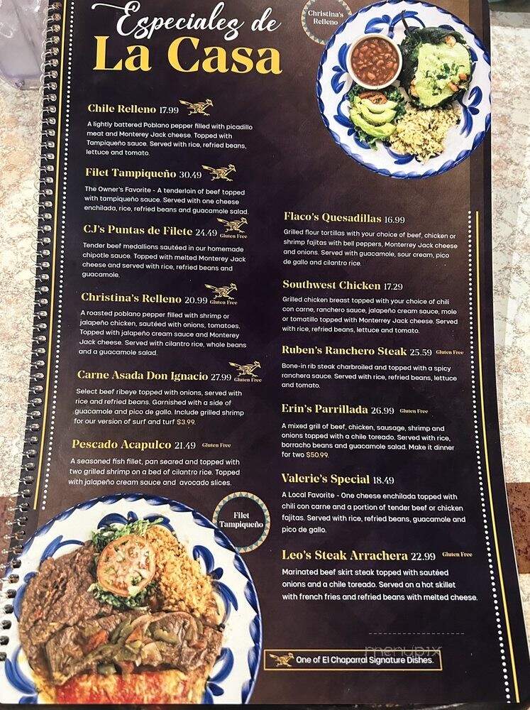 El Chaparral Mexican - Helotes, TX menu_pic