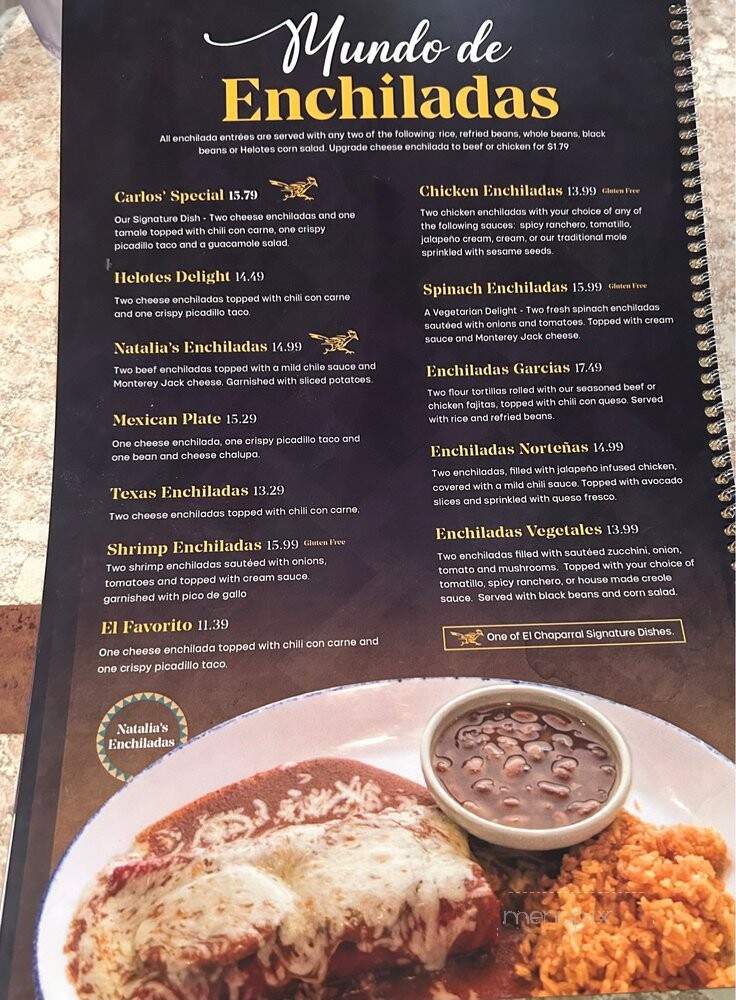 El Chaparral Mexican - Helotes, TX menu_pic