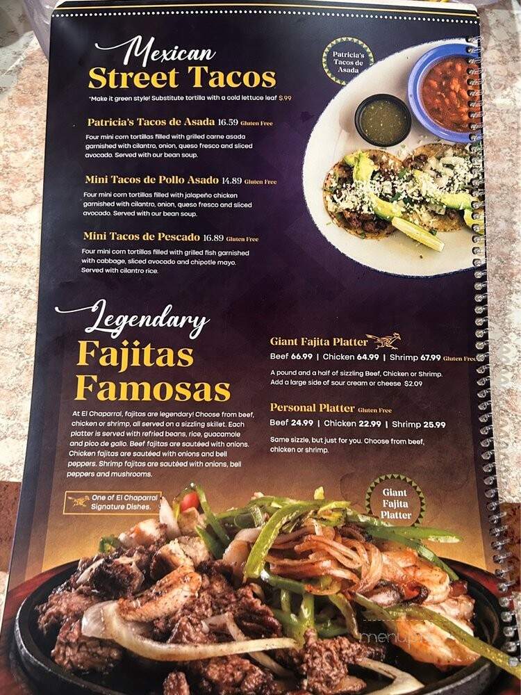 El Chaparral Mexican - Helotes, TX menu_pic