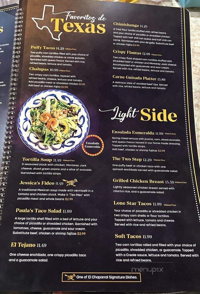 El Chaparral Mexican - Helotes, TX menu_pic