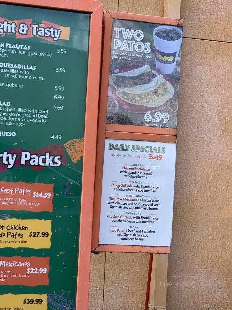 El Pato Mexican Food - Harlingen, TX menu_pic