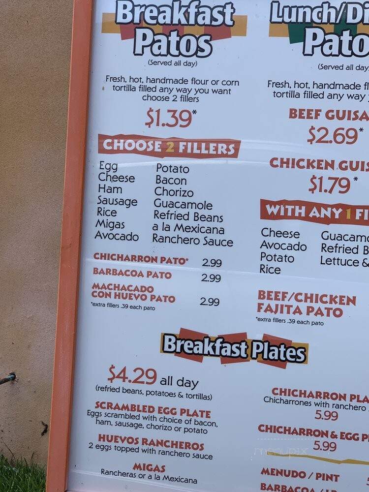 El Pato Mexican Food - Harlingen, TX menu_pic