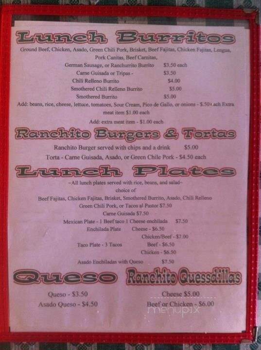El Ranchito Burrito - Lubbock, TX