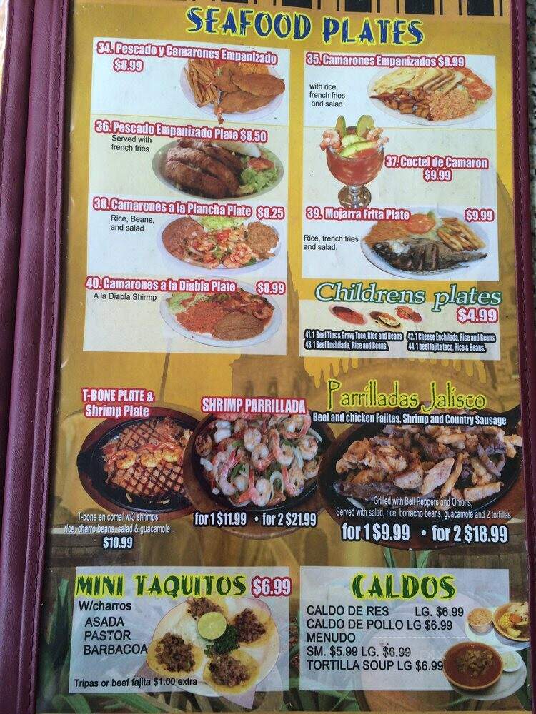 El Sabrosito Jalisco Restaurant - San Antonio, TX menu_pic