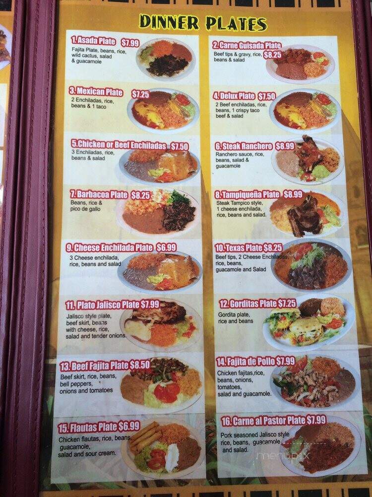 El Sabrosito Jalisco Restaurant - San Antonio, TX menu_pic